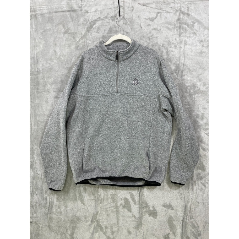 Peter Millar Warmth Element Men's XL Gray‎  Pull Over 1/4 Zip Fleece Jacket